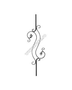 PANOU BALUSTRADA SECT. 12X12MM AMPRENTAT, H 900MM, L 190MM