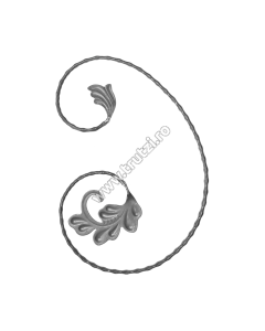 ELEMENT "C" CU FRUNZA SECT. 12X5MM AMPRENTAT, H 380MM, L 260MM