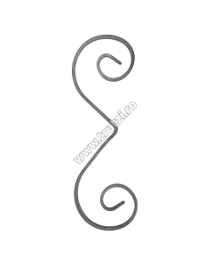 ELEMENT ACOLADA SECT. 12X6MM LIS, H 300MM, L 100MM