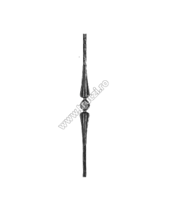 MONTANT DREPT SECT. 16X16MM BATUT, H 900MM, L 45MM