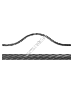 ARCADA "OMEGA" PLASA GARD SECT. 25X5MM AMPRENTAT SPIC, H 230, L 2000