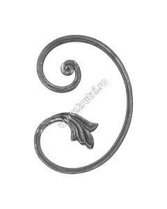 ELEMENT "C" CU FRUNZA ROLUIT, SECT 16X8MM CANELAT, H 195MM, L 135MM