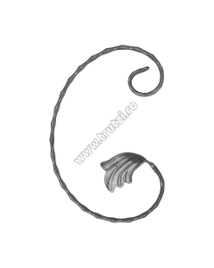 ELEMENT "C" CU FRUNZA SECT. 12X5MM AMPRENTAT, H 210MM, L 140MM