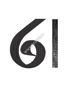 TERMINATIE MANA CURENTA SECT. 40X5MM AMPRENTAT FLOARE, FI 150MM, L 250MM