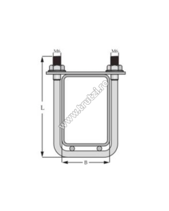 BRIDA PENTRU PRINDERE PANOURI BORDURATE M6X75MM PE STALP 50X50MM
