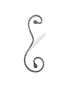 ELEMENT ACOLADA CU MURA SECT. 12X5MM AMPRENTAT CANT, H 250MM, L 100MM