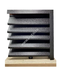 PROFIL INTARITOR V-MAT STRUCTURAT, NEGRU RAL 9005