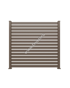 PANOU GARD ALUMINIU MODEL ZEBRA, L1500XH2000MM, MARO RAL 8014, DISTANTIER 30CM