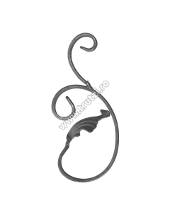 ELEMENT "C" CU FRUNZA SECT. 12X5MM, H 230MM, L 95MM