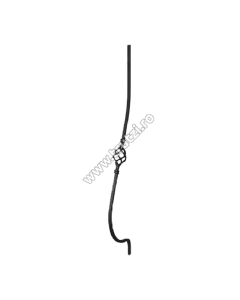 MONTANT CURBAT SECT. 12X12MM, INT. 160MM, H 900MM, L 60MM