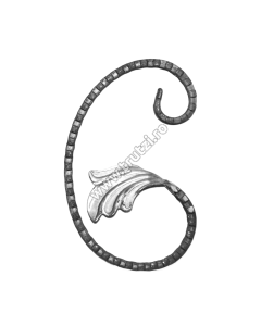 ELEMENT "C" CU FRUNZA SECT. 12X5MM AMPRENTAT CANT, H 150MM, L 100MM