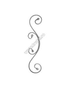 ELEMENT ACOLADA CU MURA SECT. 12X5MM AMPRENTAT CANT, H 450MM, L 100MM