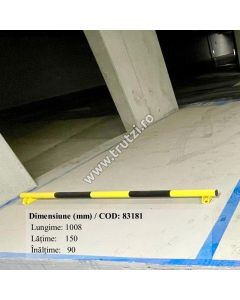 Bariera metalica pentru delimitare (opritor parcare auto) 1008x150x90