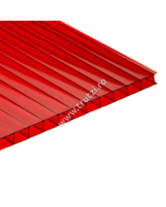 POLICARBONAT ROSU LOVITURA DE CIOCAN 4MM, 6000X2100MM