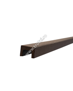 PROFIL "U" WPC H 2ML PENTRU ULUCA CELULARA WPC, MARO INCHIS, 20MM LATIME