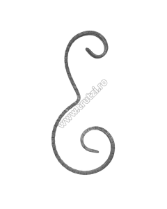 ELEMENT ACOLADA SECT. 12X5MM AMPRENTAT CANT, H 250MM, L 100MM