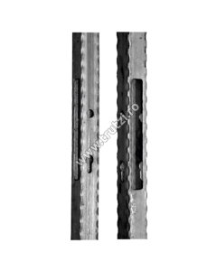 TEAVA PATRATA AMPRENTATA CU GAURI PT. BROASCA 40X40X2.0MM, L 2000 MM