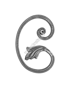 ELEMENT "C" CU FRUNZA ROLUIT, SECT.16X8 MM CANELAT, H 160MM, L 105MM