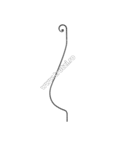 MONTANT CURBAT SECT. 12X12MM AMPRENTAT INT. 160MM, H 900MM