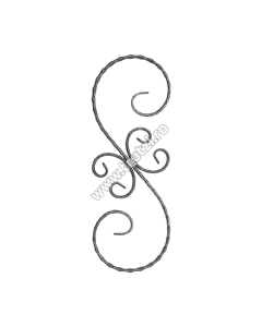 ELEMENT "S" CU "C"  SECT. 12X5MM AMPRENTAT, H 400MM, L 145MM