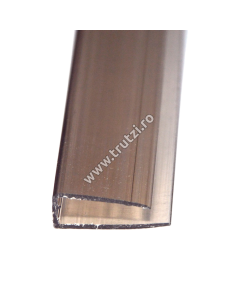 PROFIL POLICARBONAT BRONZE "U" 6MM, LUNGIME 2100MM