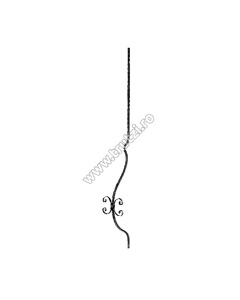 MONTANT CURBAT SECT. 12X12MM AMPRENTAT, H 1700MM, INT. 130MM, L 150MM