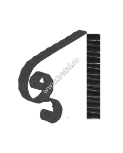 TERMINATIE MANA CURENTA SECT. 40X5MM AMPRENTAT TRANSVERSAL, H 250MM, L 300MM