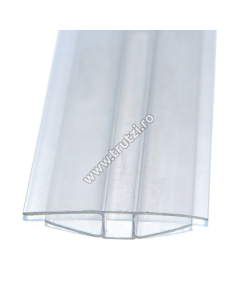 PROFIL POLICARBONAT TRANSPARENT "H" 6MM, LUNGIME 6000MM