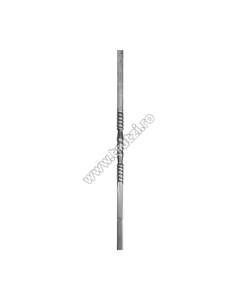 MONTANT DIN TEAVA SECT. 25X25X1.0MM, H 1000MM