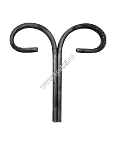 ELEMENT VIRGULA SECT. 2X12X5MM LIS, H 110MM, L 120MM