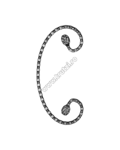 ELEMENT "C" CU MURA SECT. 12X6MM AMPRENTAT CANT, H 170MM, L 75MM