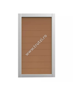 POARTA WPC TEC PRIVACY,H 1700MM,L 900MM,STALP 1800MM, RAMA ALUMINIU ARGINTIE