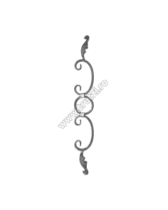 ANSAMBLU "C" CERC SI FRUNZE SECT. 16X8MM CANELAT, H 600MM, L 90MM