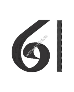 TERMINATIE MANA CURENTA SECT. 40X8MM AMPRENTAT MARGINI, FI 150MM, L 250MM