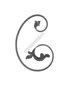 ELEMENT "C" CU FRUNZA SECT. 16X8MM CANELAT, H 290MM, L 165MM