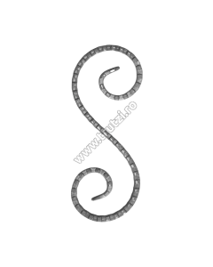 ELEMENT "S" SECT. 12X5MM AMPRENTAT CANT, H 200MM, L 80MM