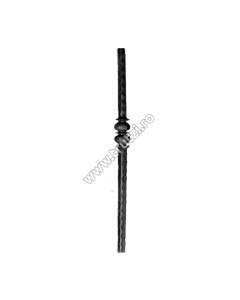 PRIM MONTANT SECT. 25X25MM BATUT, H 1200MM