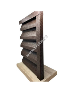 PROFIL U VERTICAL PERFORAT V-MAT STRUCTURAT, MARO RAL 8019