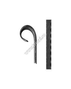 TERMINATIE POARTA SECT. 40X5MM AMPRENTAT MARGINI, H 100MM, L 70MM