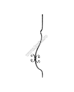 MONTANT CURBAT SECT. 12X12MM AMPRENTAT, H 900MM, INT. 130MM, L 150MM