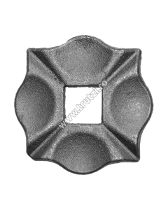 PLACUTA FORJAT PT. BALUSTRADA 100X100MM, GAURA 25X25MM, GR. 10 MM