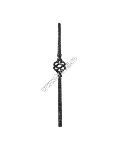 PRIM MONTANT SECT. 25X25MM BATUT, H 1200MM