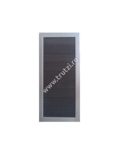 POARTA WPC GRI INCHIS PRIVACY,H 1700MM,L 900MM,STALP 1800MM, RAMA ALUMINIU ARGIN