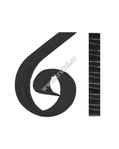 TERMINATIE MANA CURENTA SECT. 40X8MM AMPRENTAT TRANSVERSAL, FI 150MM, L 250MM