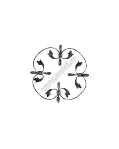 ROZETA CU FRUNZE SECT. 12X5MM AMPRENTAT, H 400MM, L 400MM