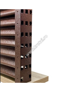 PROFIL U VERTICAL PERFORAT V-MAT STRUCTURAT, MARO RAL 8017