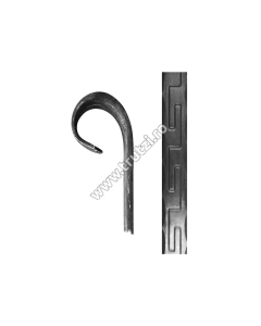 TERMINATIE POARTA SECT. 40X5MM AMPRENTAT GRECESC, H 100MM, L 70MM