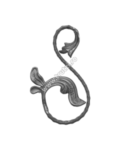 ELEMENT „S” CU FRUNZA SECT. 16X8MM AMPRENTAT, H 260MM, L 150MM