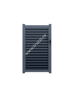 POARTA ALUMINIU MODEL JALUZEA 910X2000MM, GRI RAL 7016