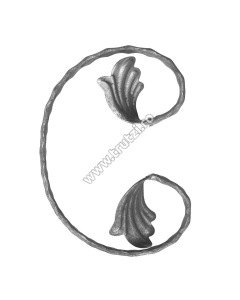 ELEMENT "C" CU FRUNZA SECT. 12X5MM AMPRENTAT, H 220MM, L 140MM